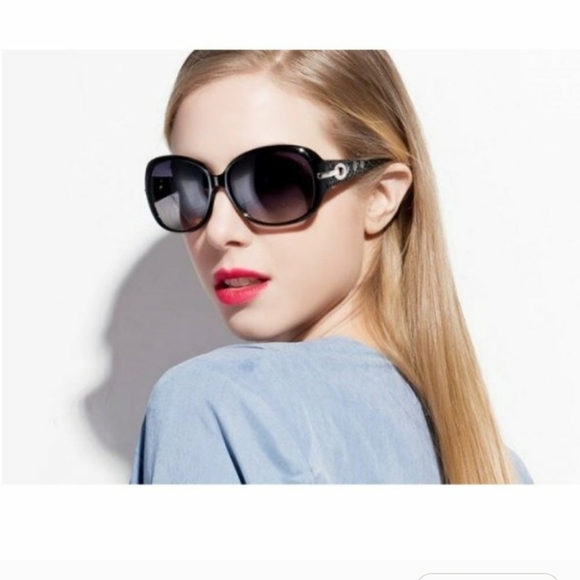 NWT Black Glitter UV Protection Sunglasses - Picture 11 of 14